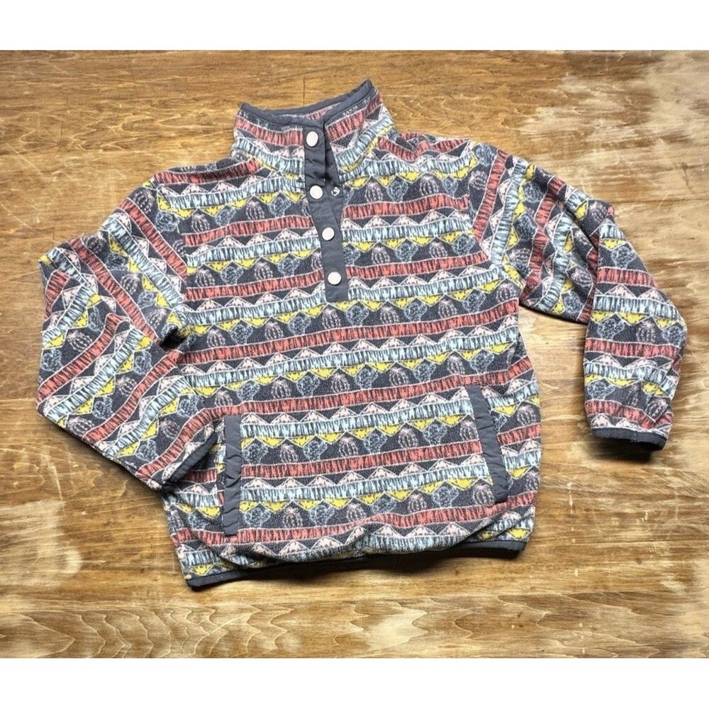 Cruel Girls Western Wild Horses Snap-T Fleece Pullover Sweater Medium (8)